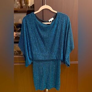 JAYGODFREY Teal Striped Dress